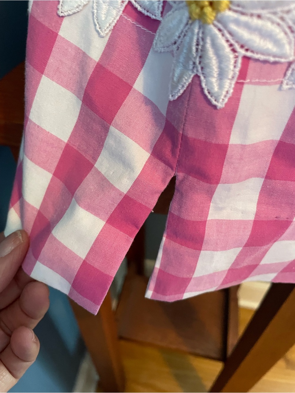 Vintage Y2K Lilly Pulitzer Shift Dress Pink White Gingham Daisy’s EUC Size 10 - Picture 4 of 12
